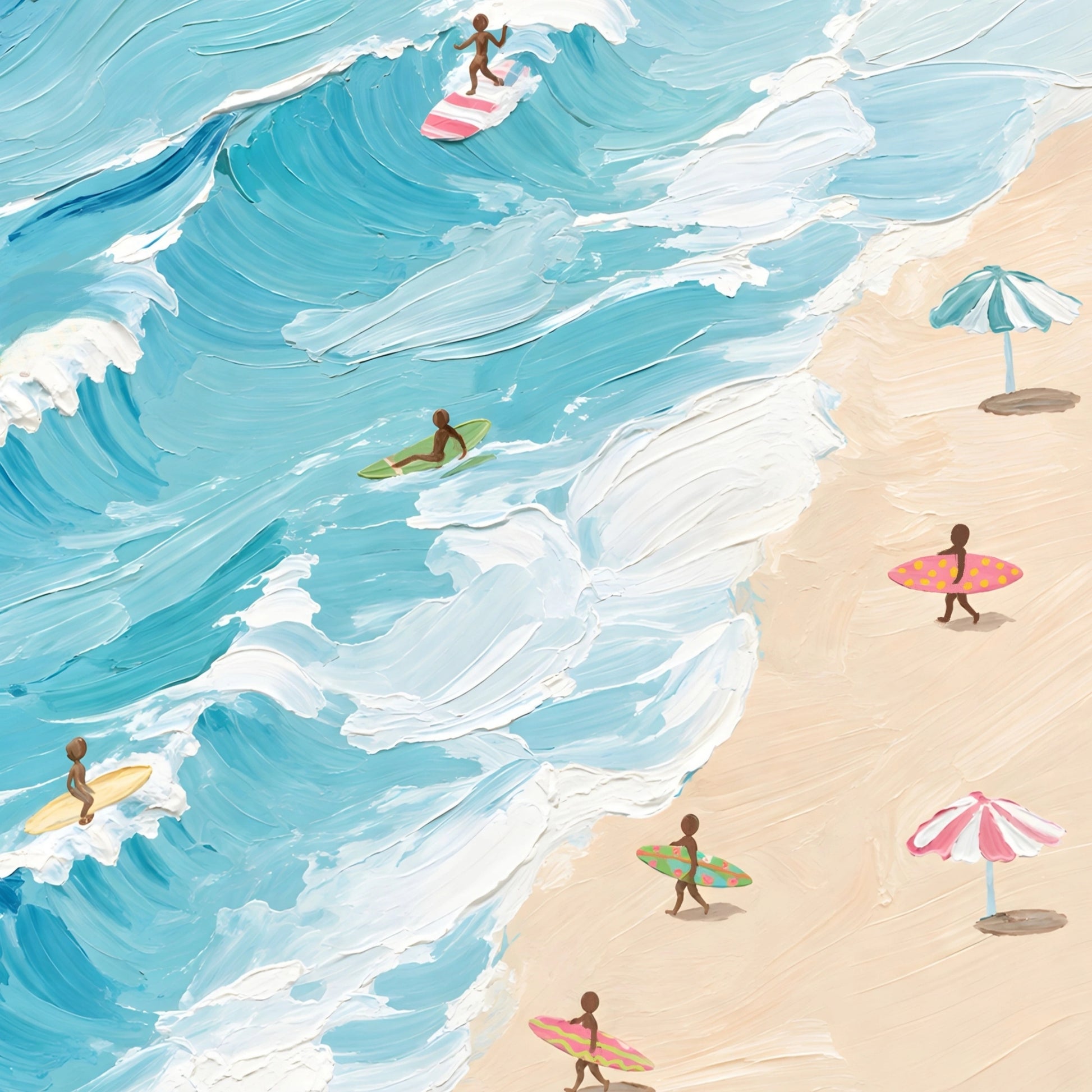Surf Beach Wall Art, Coastal Wall Decor