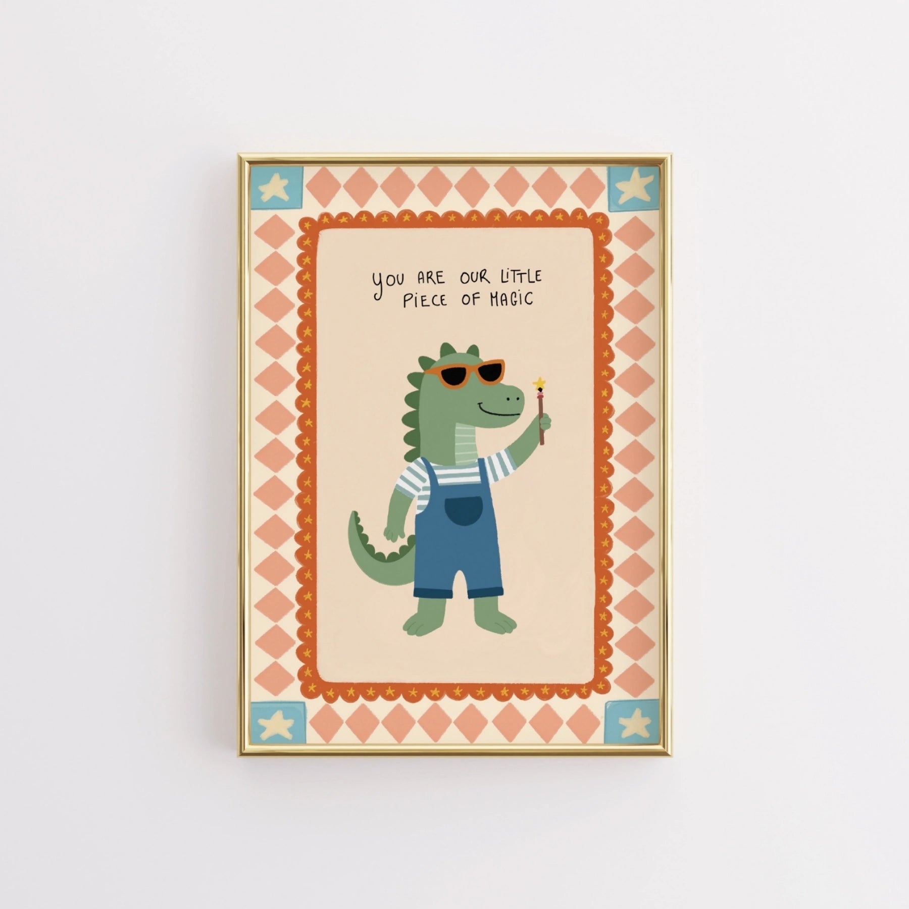 Decorazione per cameretta a tema dinosauro fiabesco