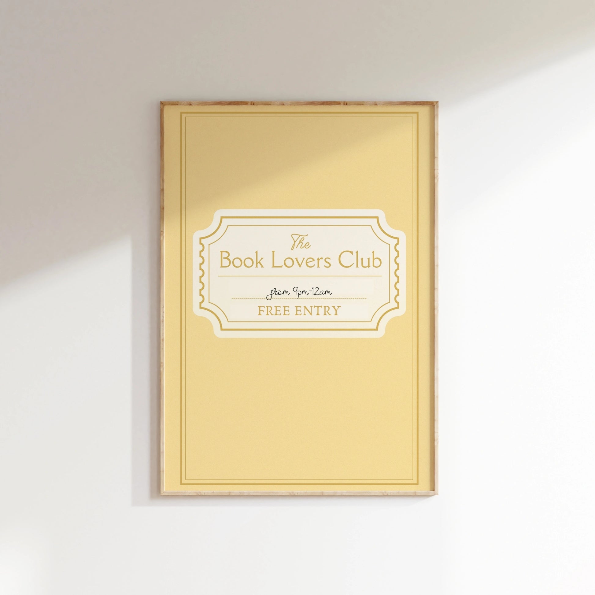Book Lovers Club Print – Vintage Reading Poster