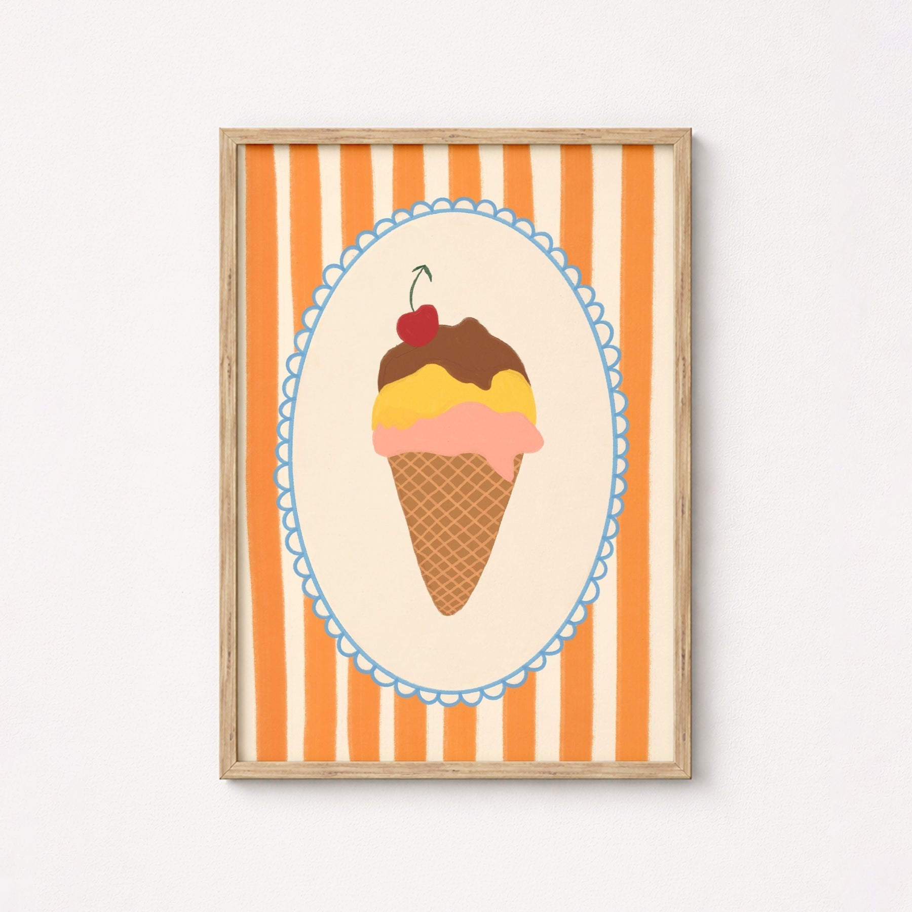Arte murale con gelato