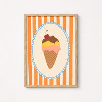 Arte murale con gelato