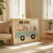 Animal Bus – Nursery & kids wall art