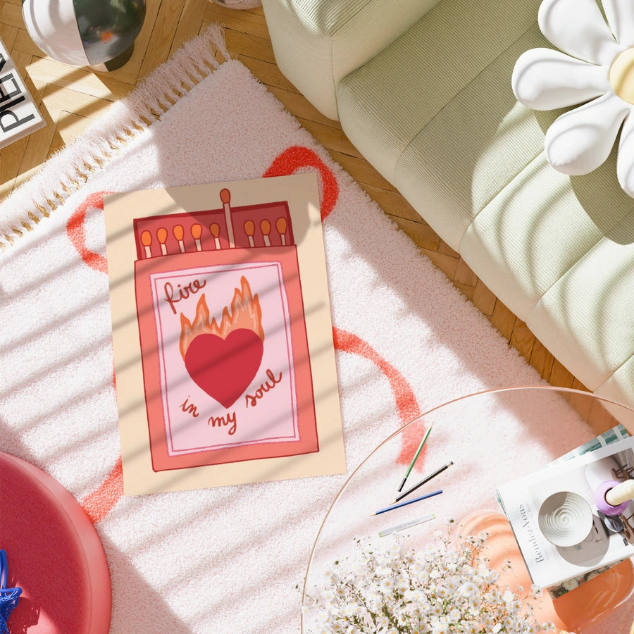 Fire in My Soul Christian Wall Art – Bold Matchbox Faith Print