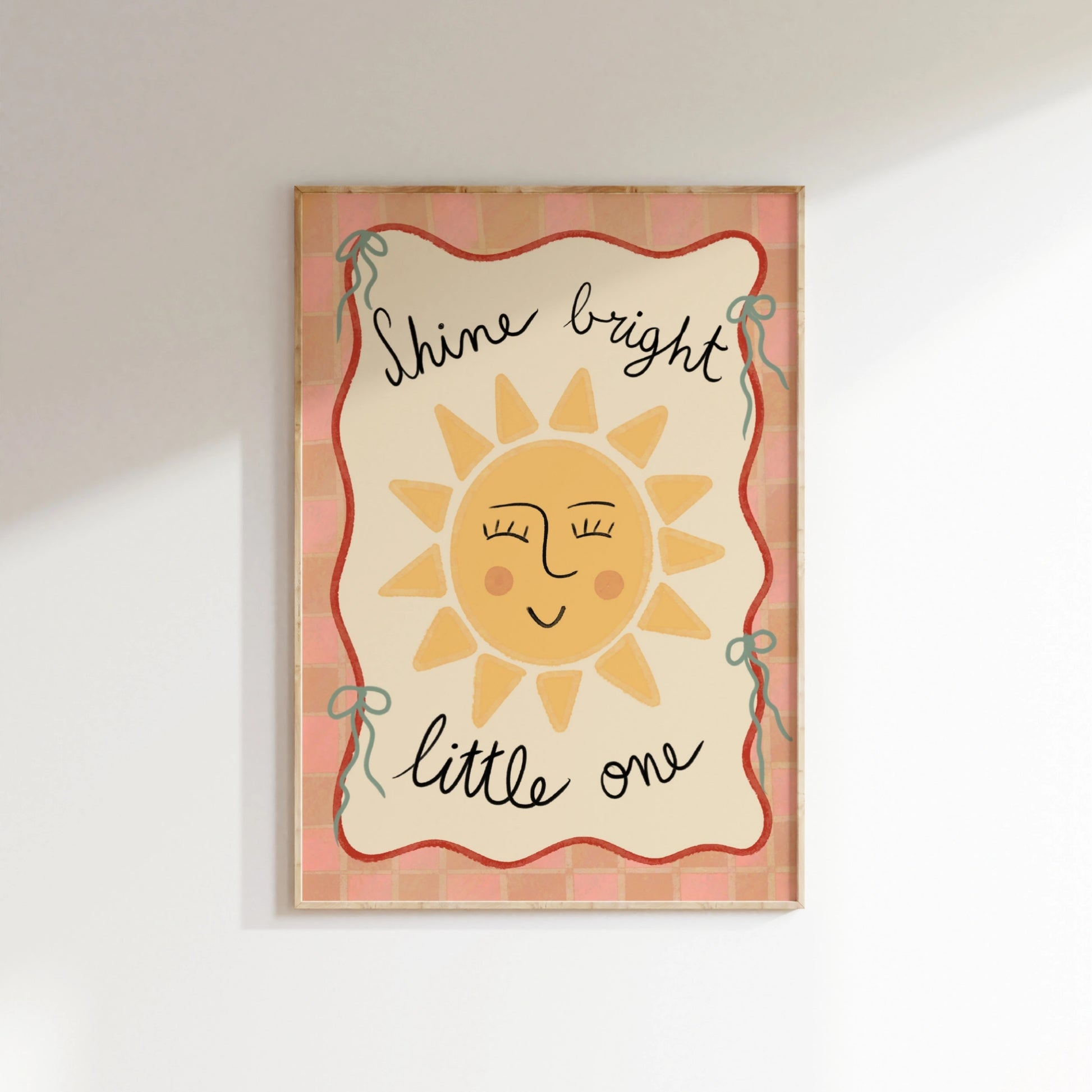 Shine Bright Little One Print, Vintage Nursery Decor