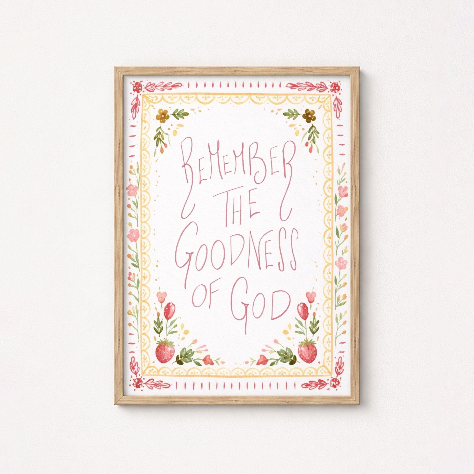 Remember the Goodness of God Wall Art, Christian Wall Decor