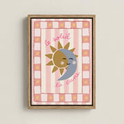 Le Soleil et la Lune Pink – Nursery & Kids Canvas Wall Art