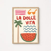 La Dolce Vita Wall Art - Summer Coastal Print
