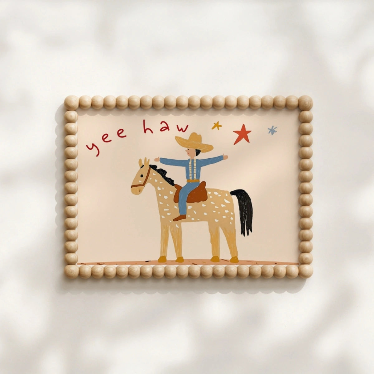 Cowboy Nursery Print – Cute Western Wall Art for Boys, Boys Room Decor