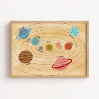 Stampa con pianeti carini