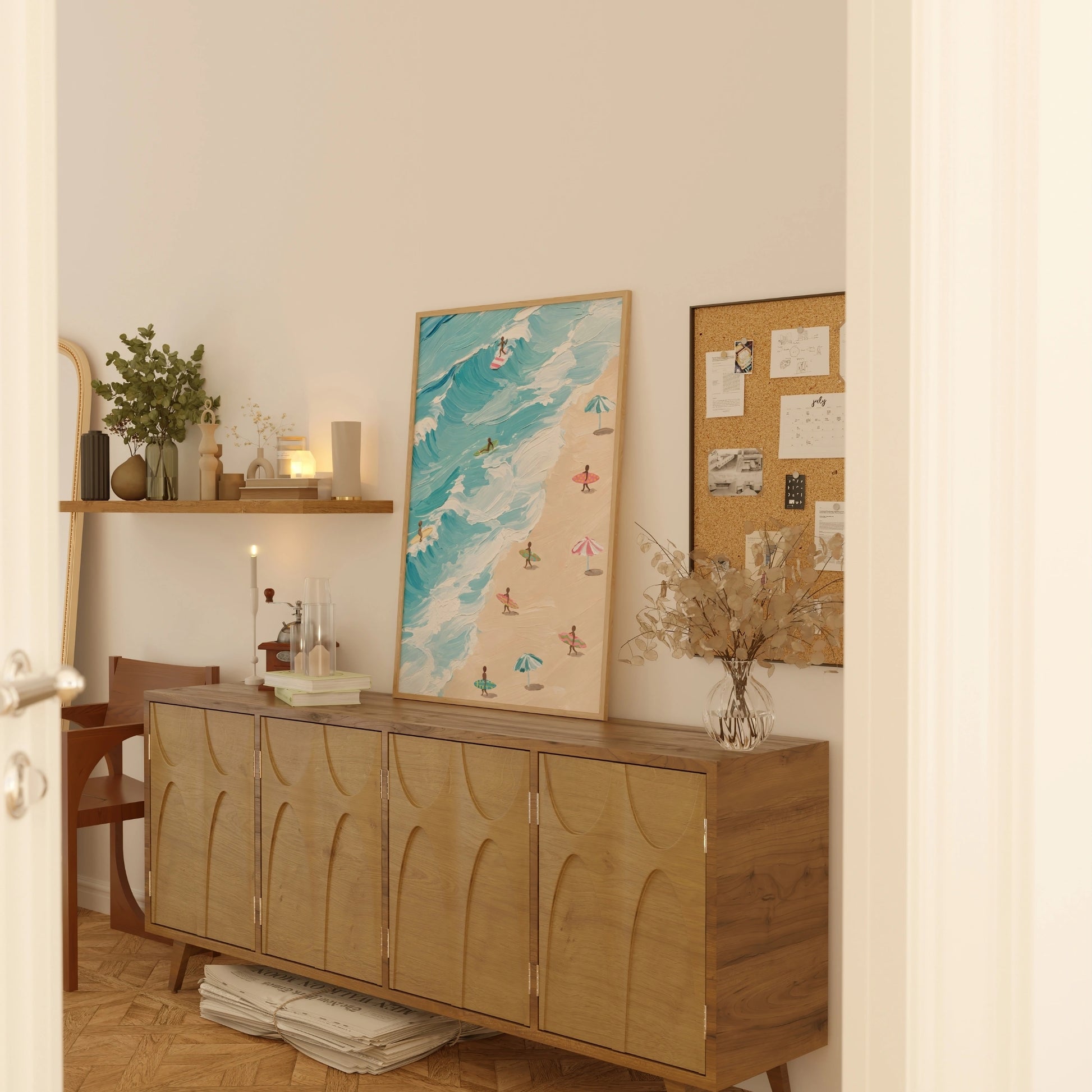 Surf Beach Wall Art, Coastal Wall Decor