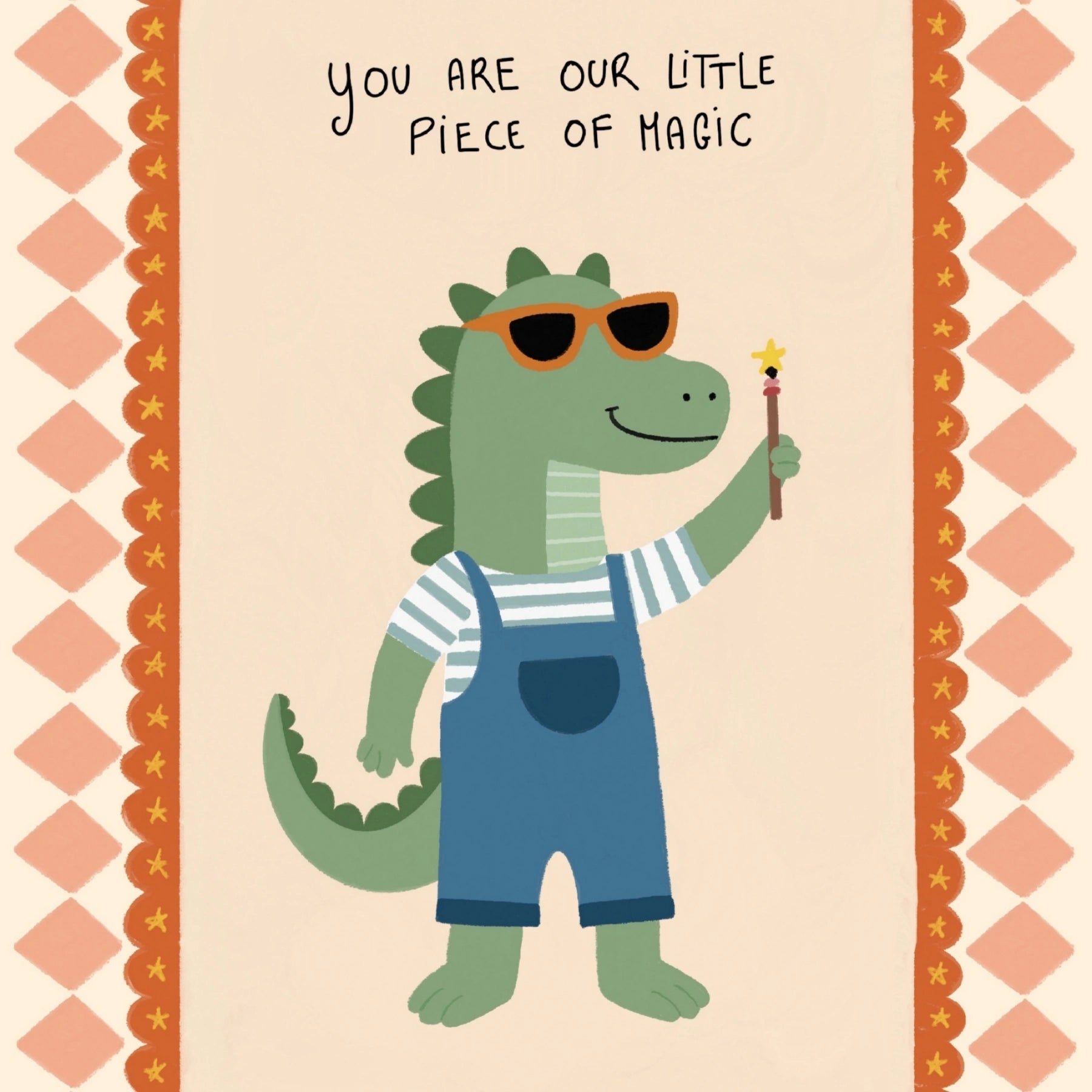 Decorazione per cameretta a tema dinosauro fiabesco