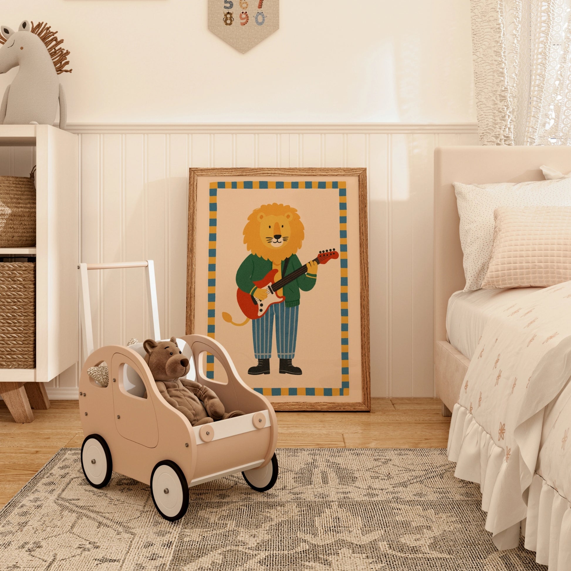 Rockstar Lion Nursery Print