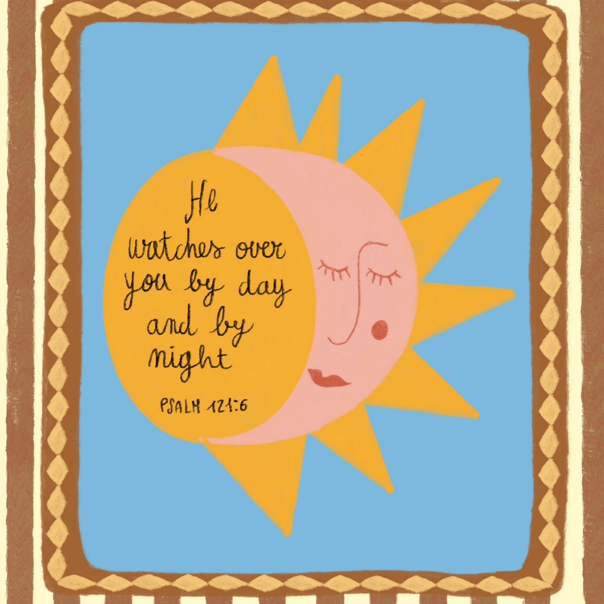 Sun and Moon Christian Nursery Print