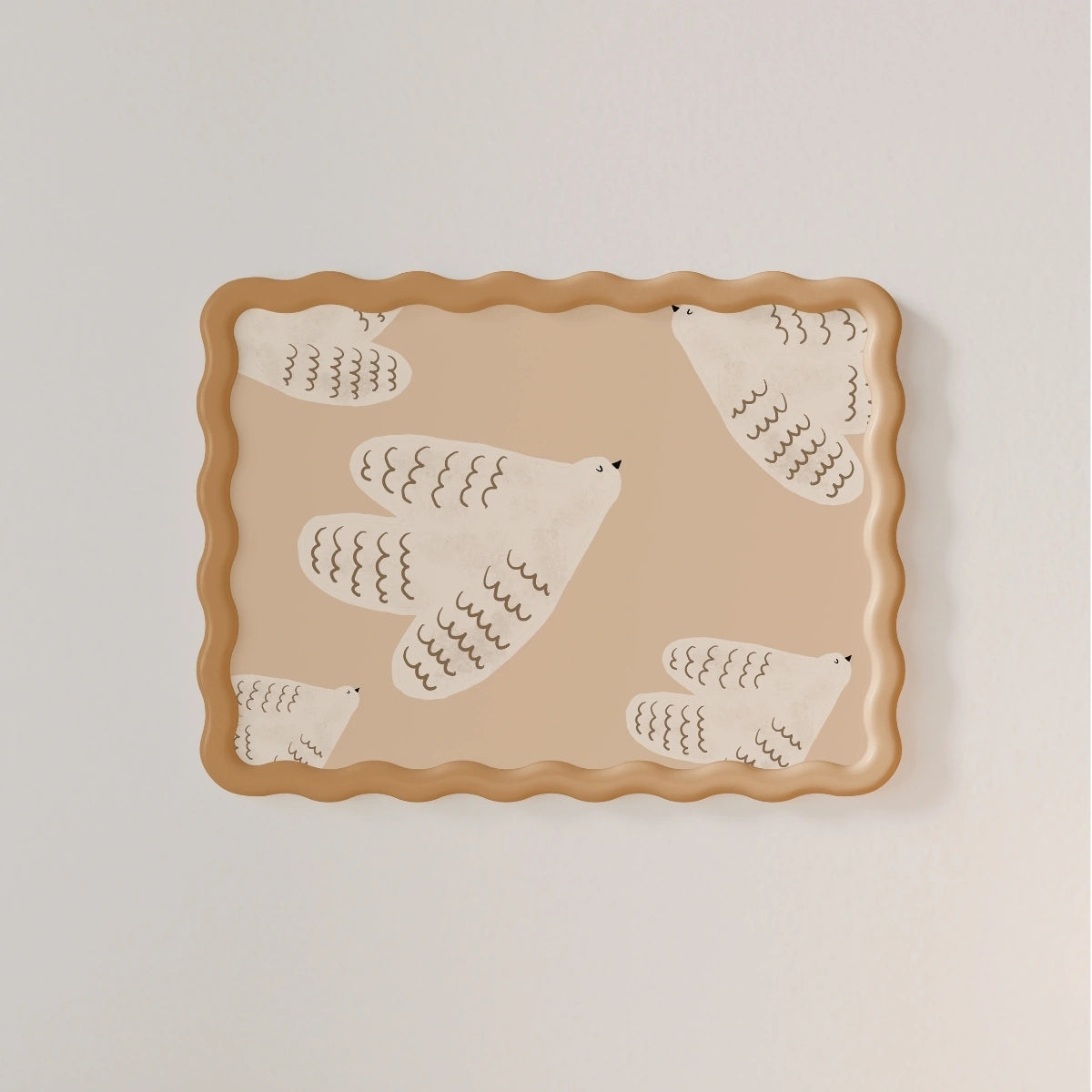 Flying Doves Nursery Print – Cute Animal Wall Art for Kids, Boys Room Decor