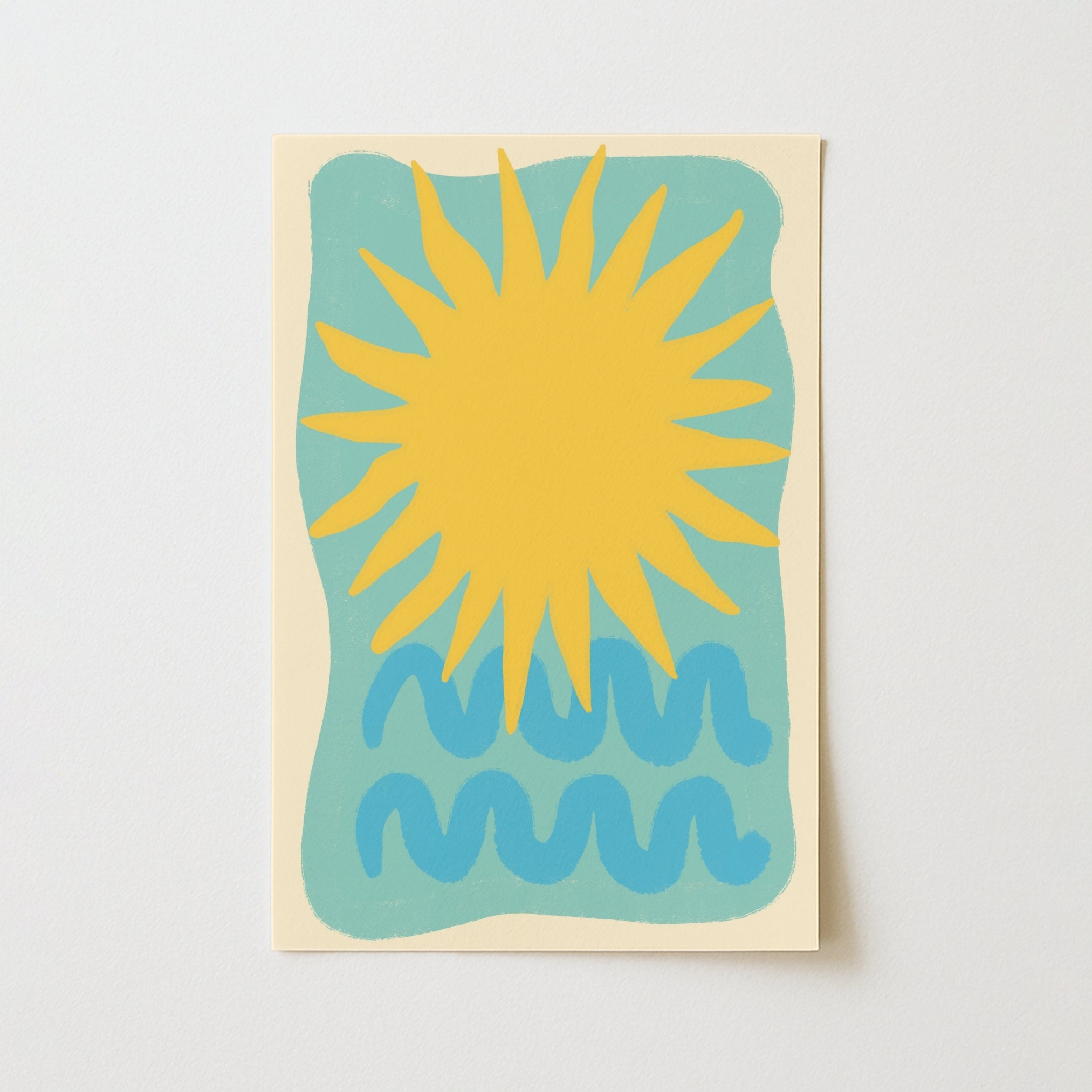 Sun and Sea Wall Art - Bold Coastal Summer Print