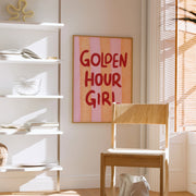 Golden Hour Girl – Arte de pared costero