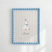 Goose with a Little Hat – Personalized Name Poster