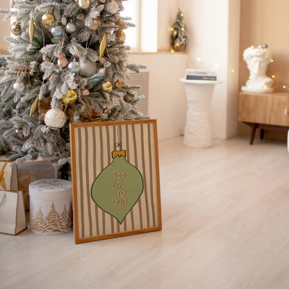 Too Lit to Quit Christmas Print