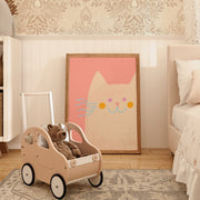 Pink Cat – Nursery & kids wall art