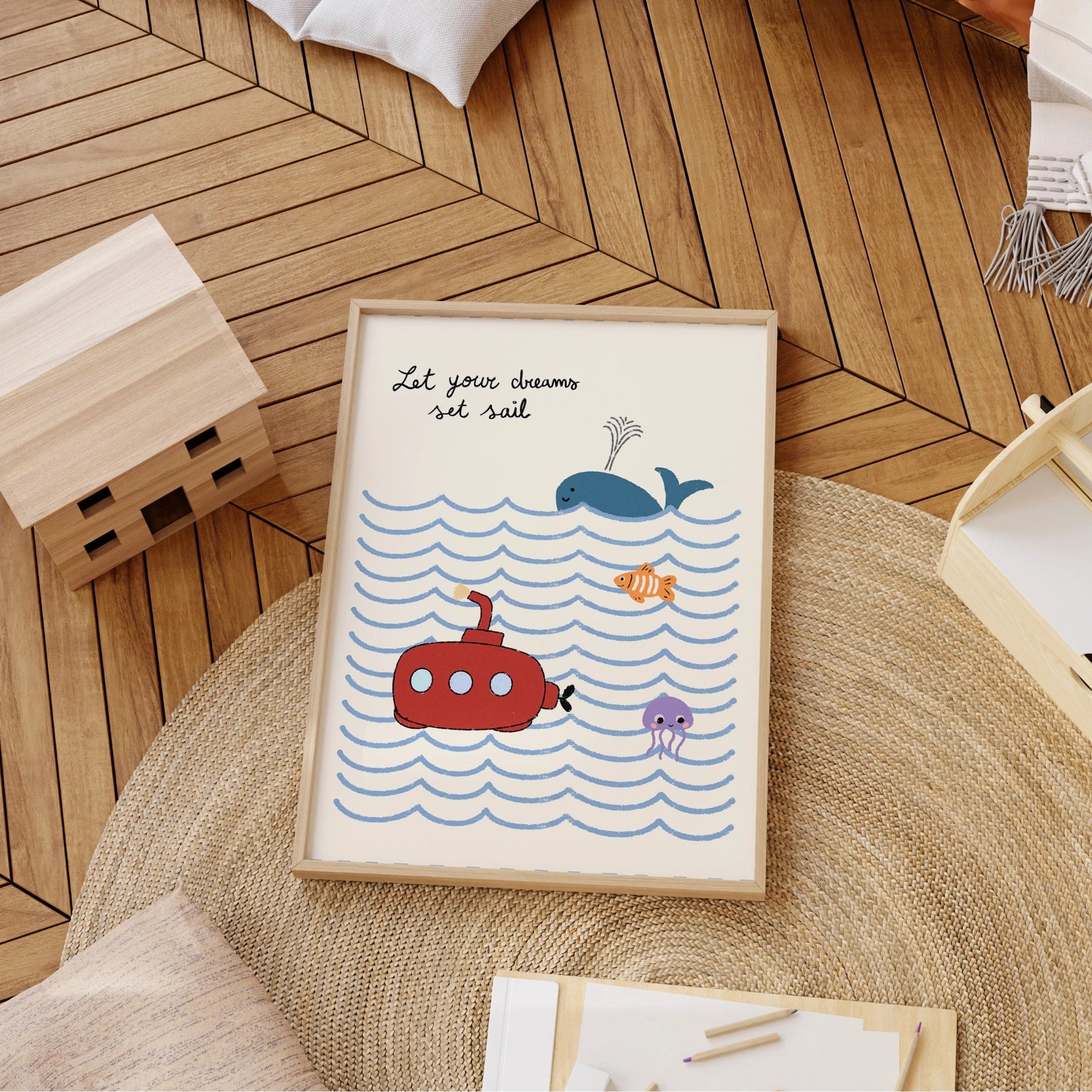 Ocean Nursery Wall Art, Boys Room Decor