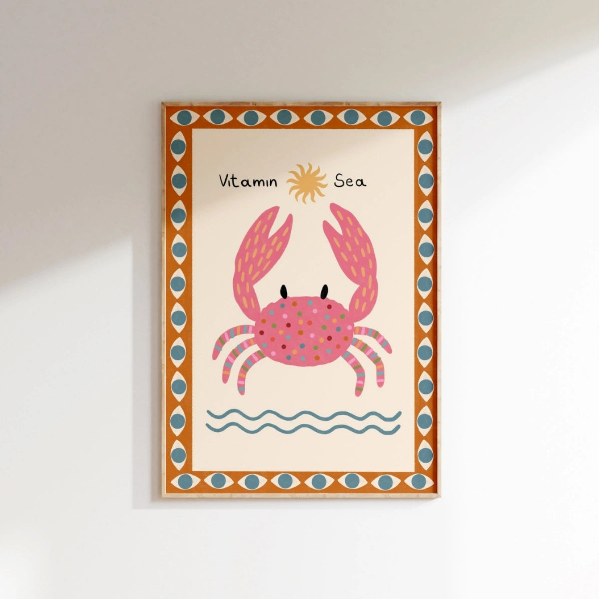 Vitamin Sea Crab Wall Art, Coastal Wall Decor