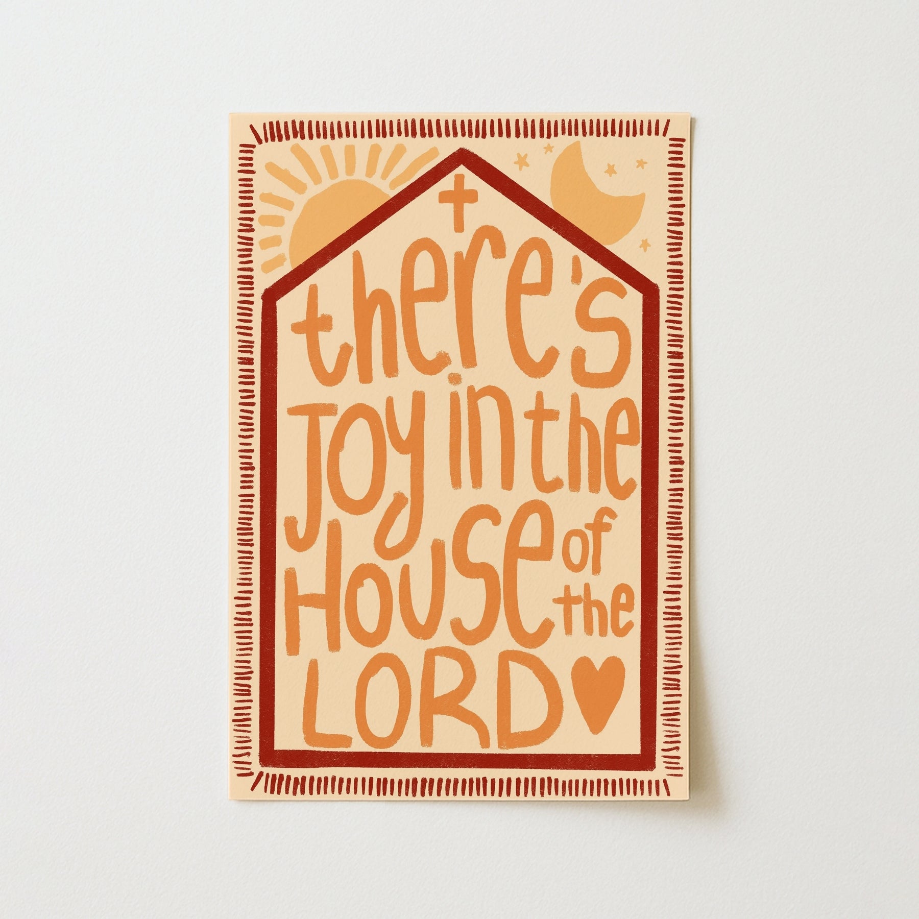 Joy in the House of the Lord Print – Christian Wall Art
