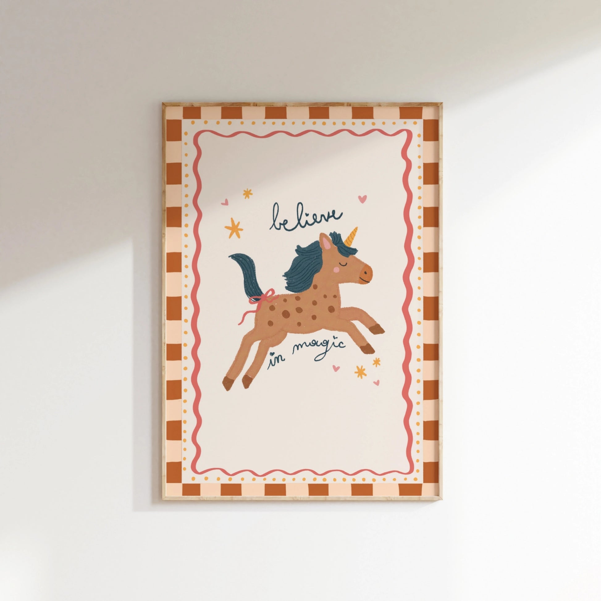 Unicorn Nursery Print, Vintage Nursery Decor