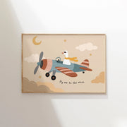 Goose Pilot Illustration – Poster per bambini