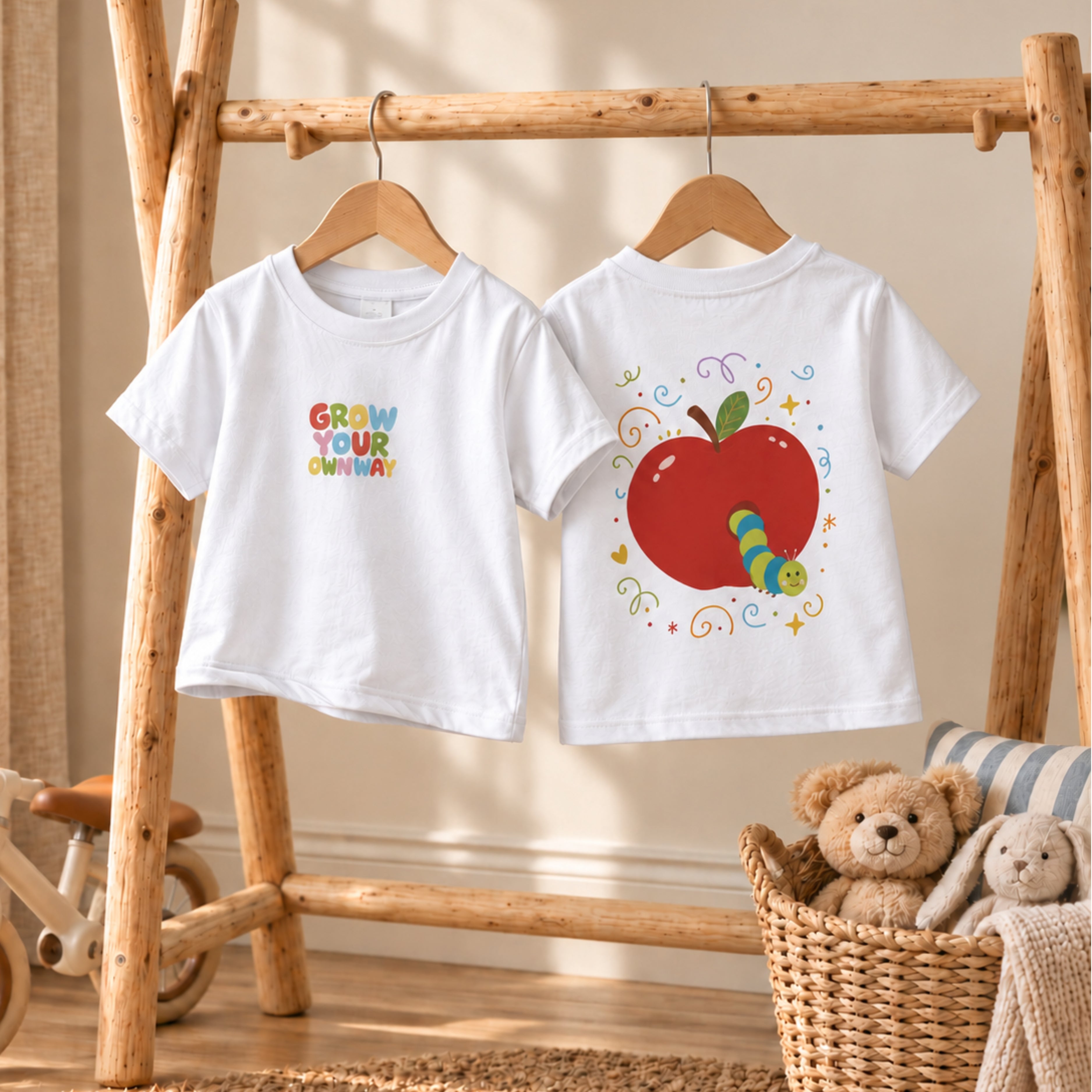 Grow Your Own Way Apple & Caterpillar – Baby T-Shirt