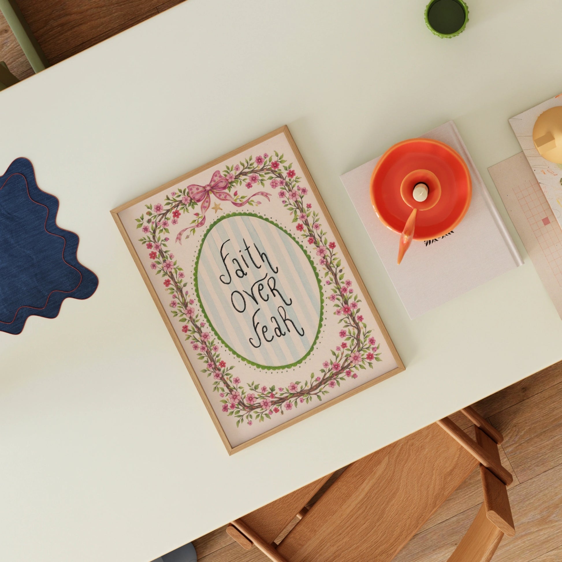 Art mural chrétien « La foi plutôt que la peur »