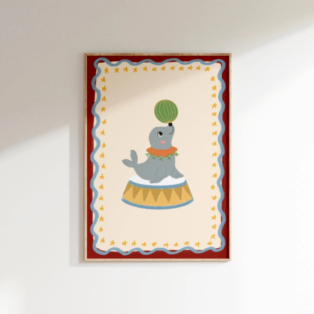 Circus Seal Nursery Print, Circus Nursery Decor