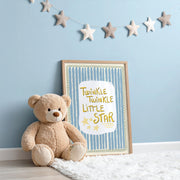 Twinkle Little Star Blue Stripes – Nursery & Kids Wall Art