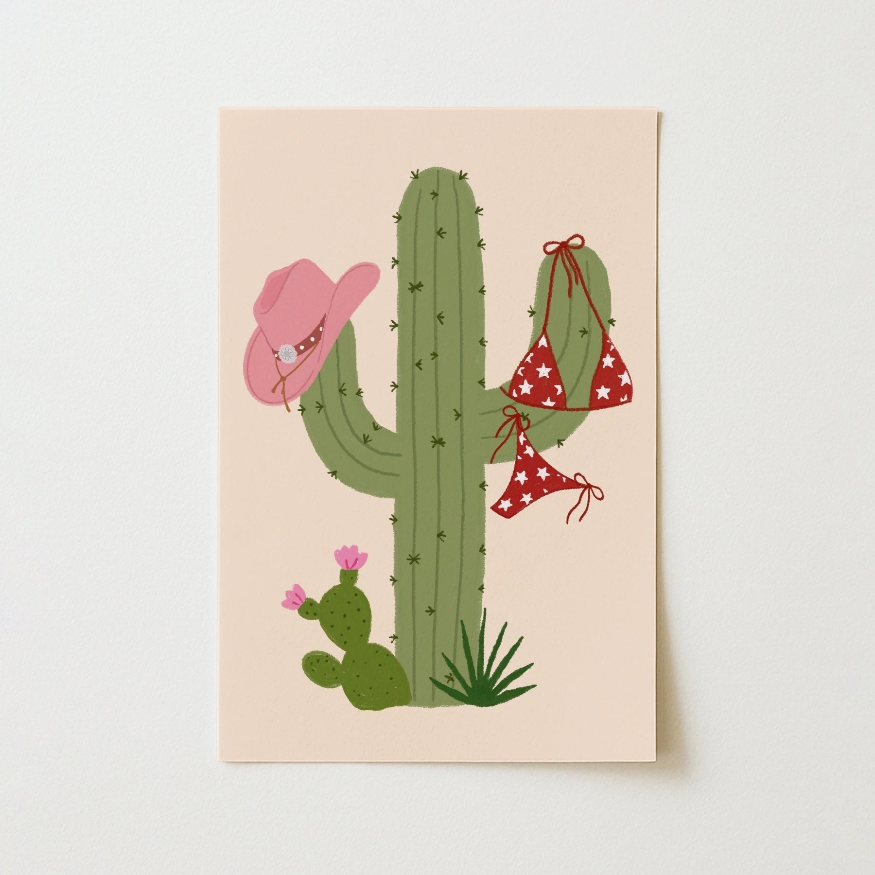 Cowgirl Cactus Wall Art