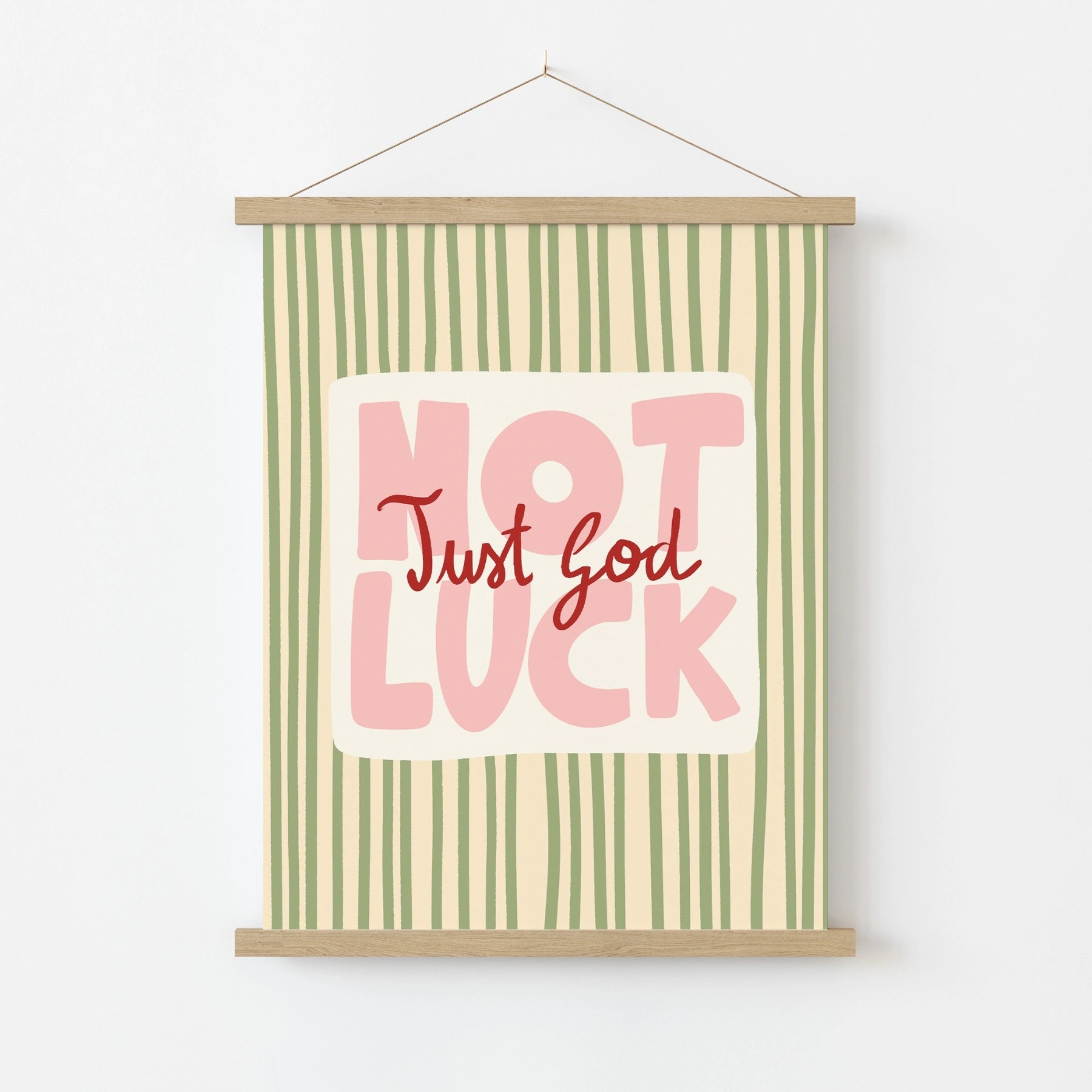 Lámina Cristiana « Just God Not Luck »