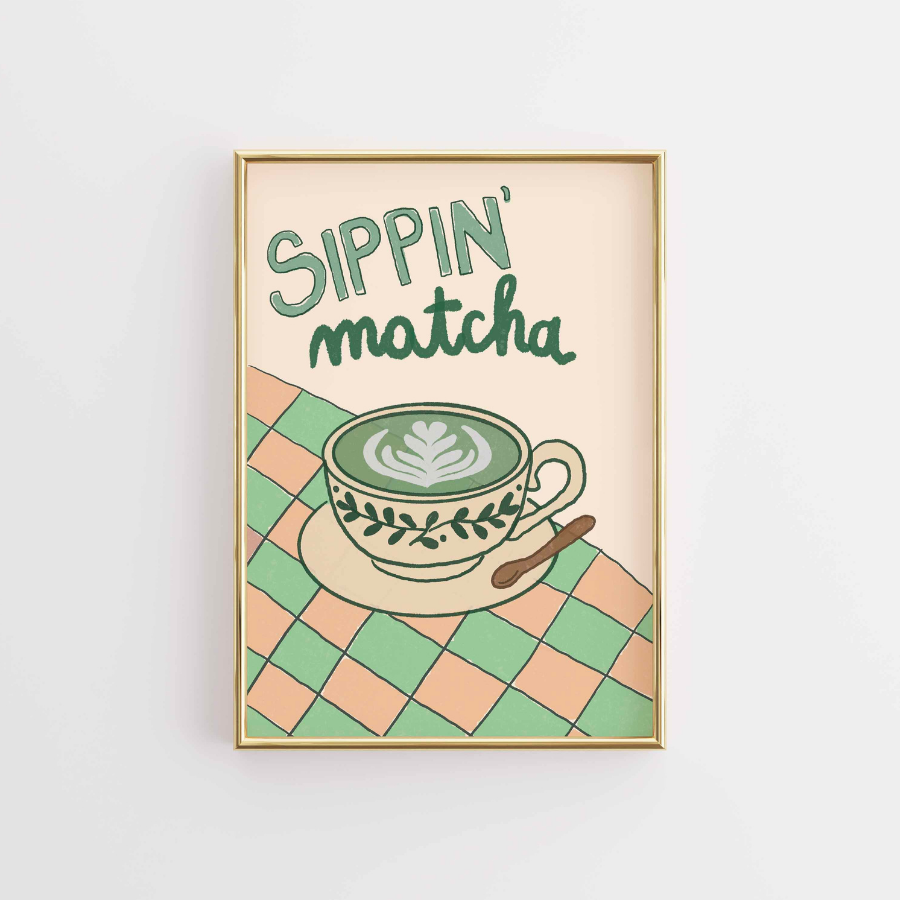 Matcha Wall Art – Cozy Kitchen Decor