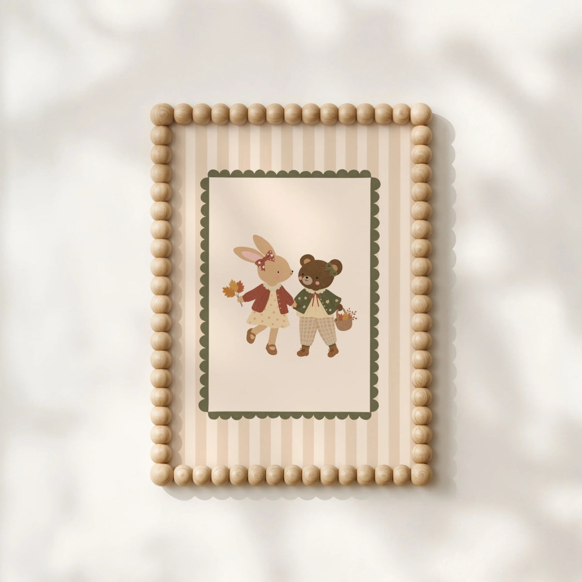 Bunny and Bear Autumn Friends – Poster fürs Baby- und Kinderzimmer