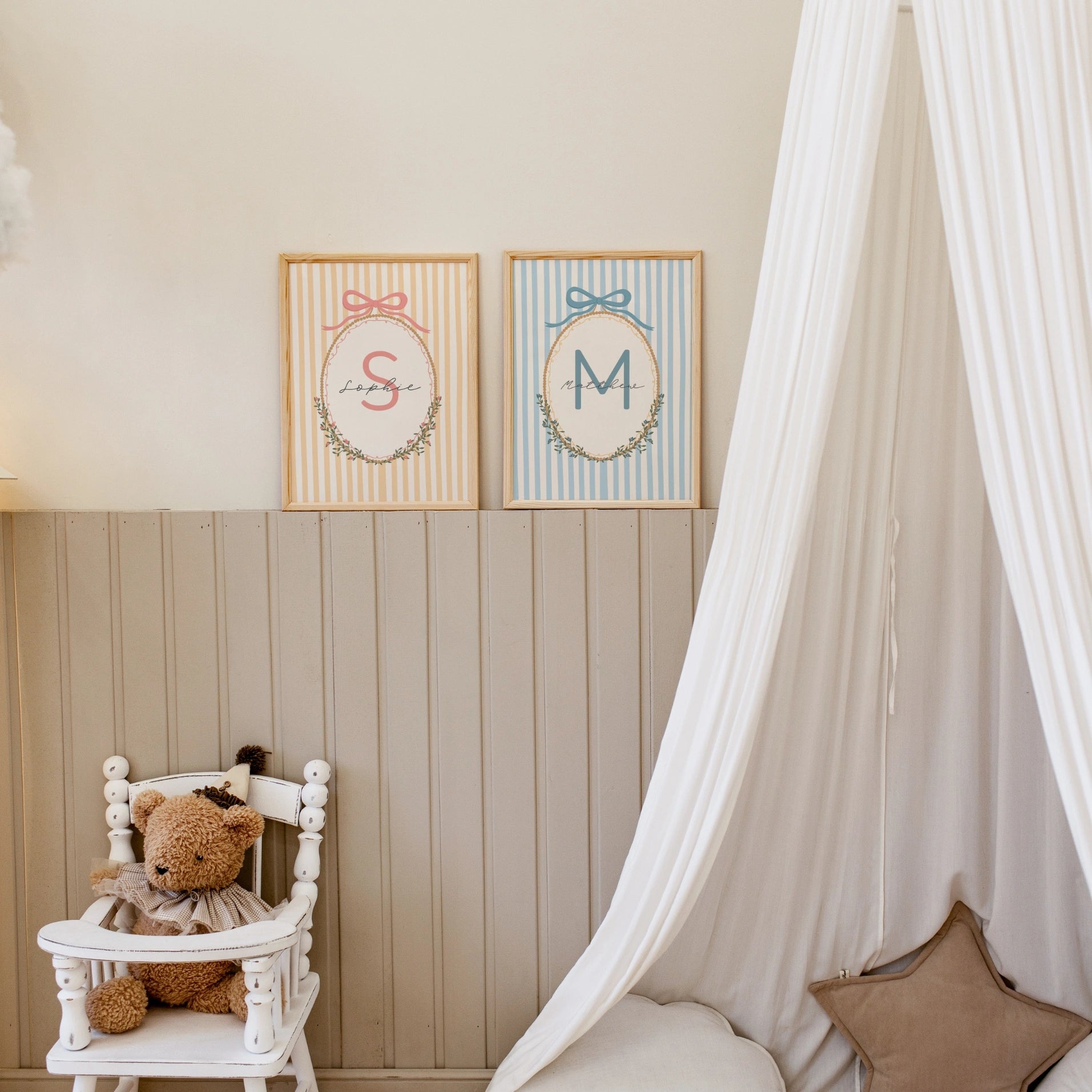 Impression personnalisée du nom de la chambre d'enfant