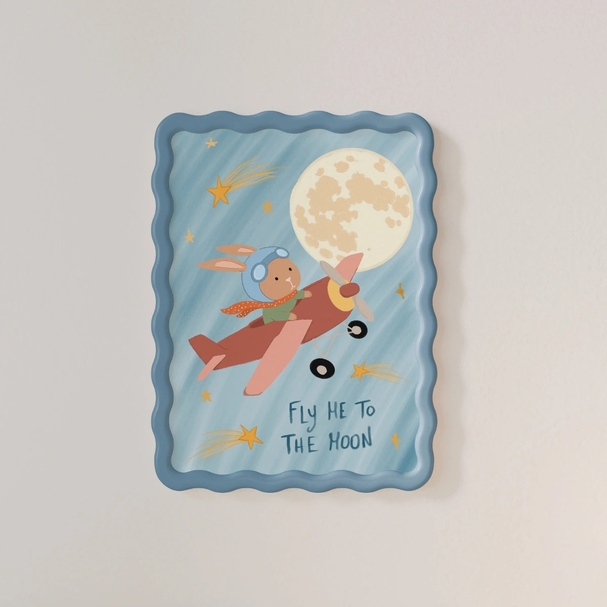 Fly Me To The Moon Nursery Wall Art, Space Nursery Decor