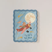 Fly Me to the Moon Bunny – Nursery & Kids Wall Art