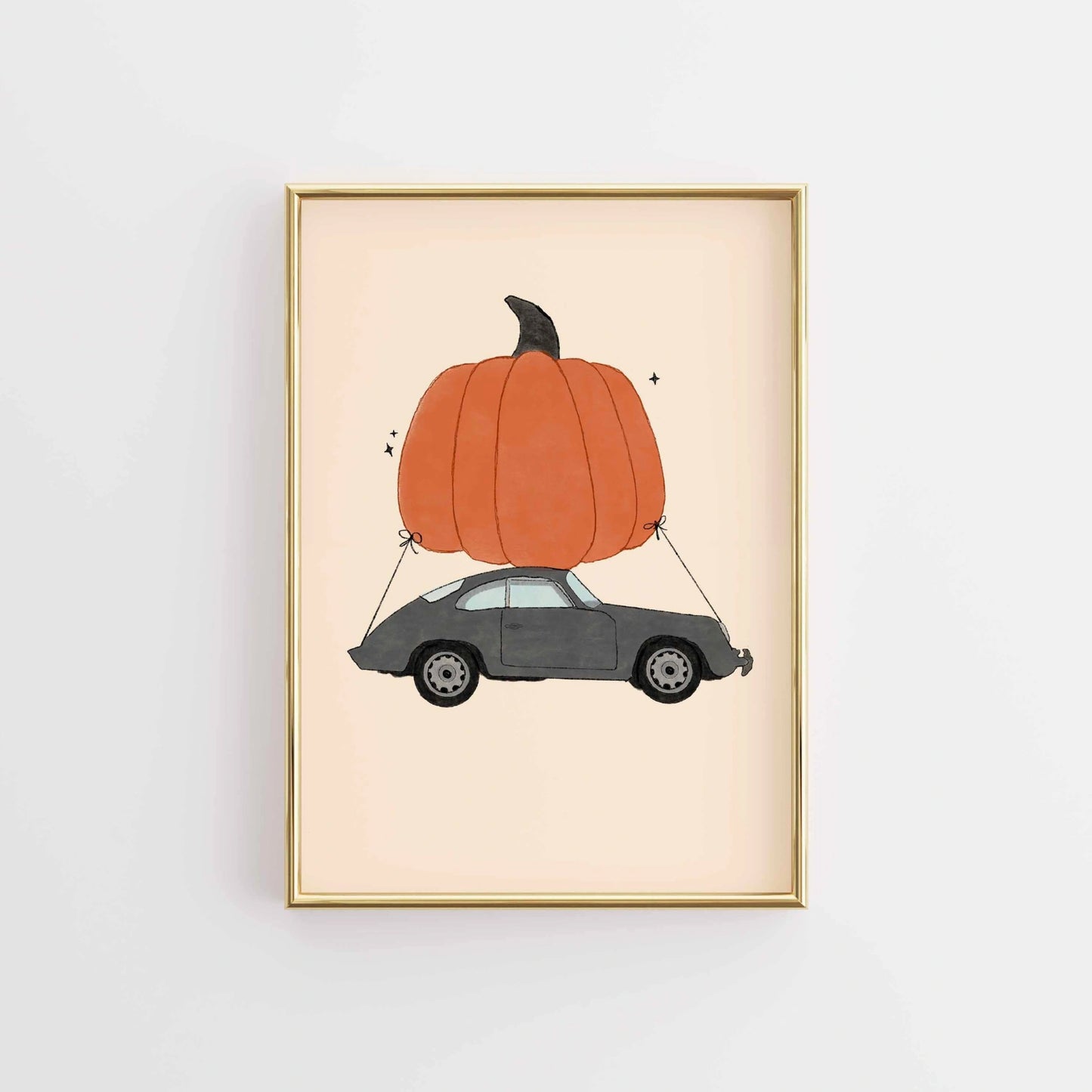 Pumpkin Car Wall Art – Halloween Print
