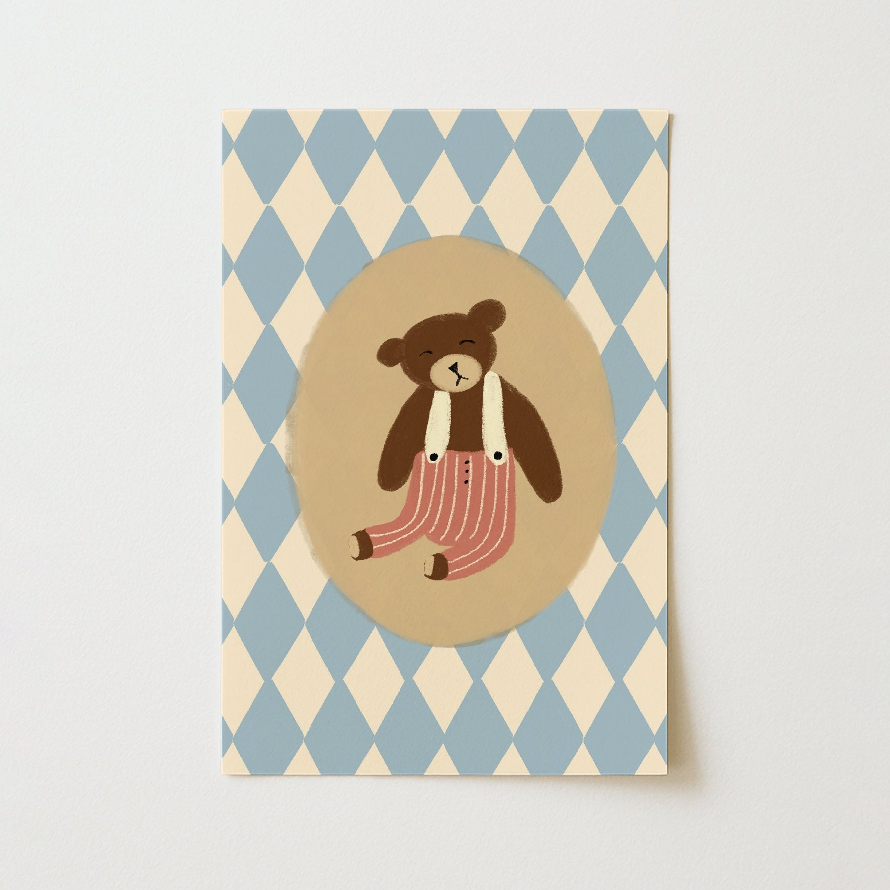 Vintage Teddy Bear Nursery Print, Vintage Nursery Decor