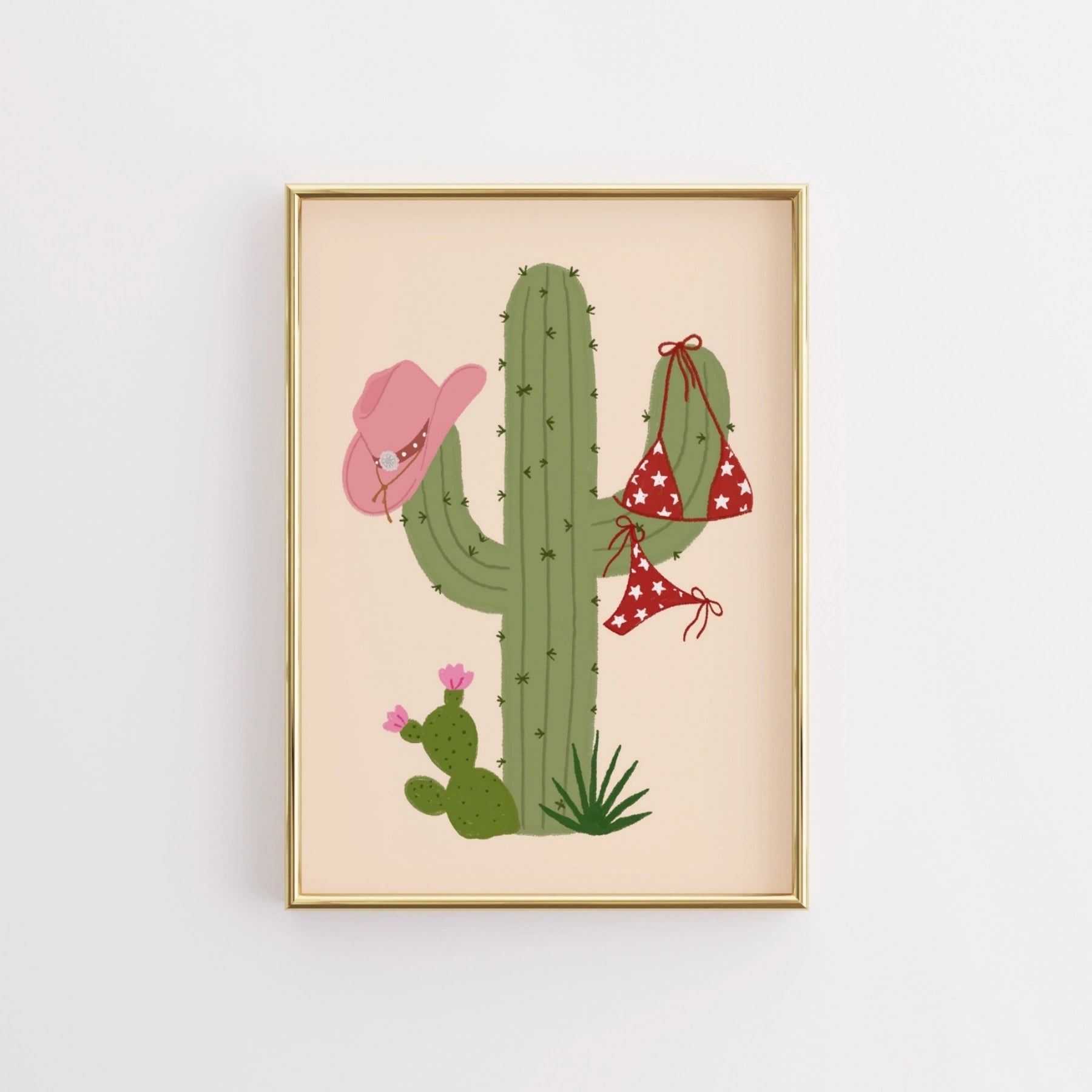 Cowgirl Cactus Wall Art
