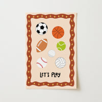 Let’s Play Sports Nursery Wall Art