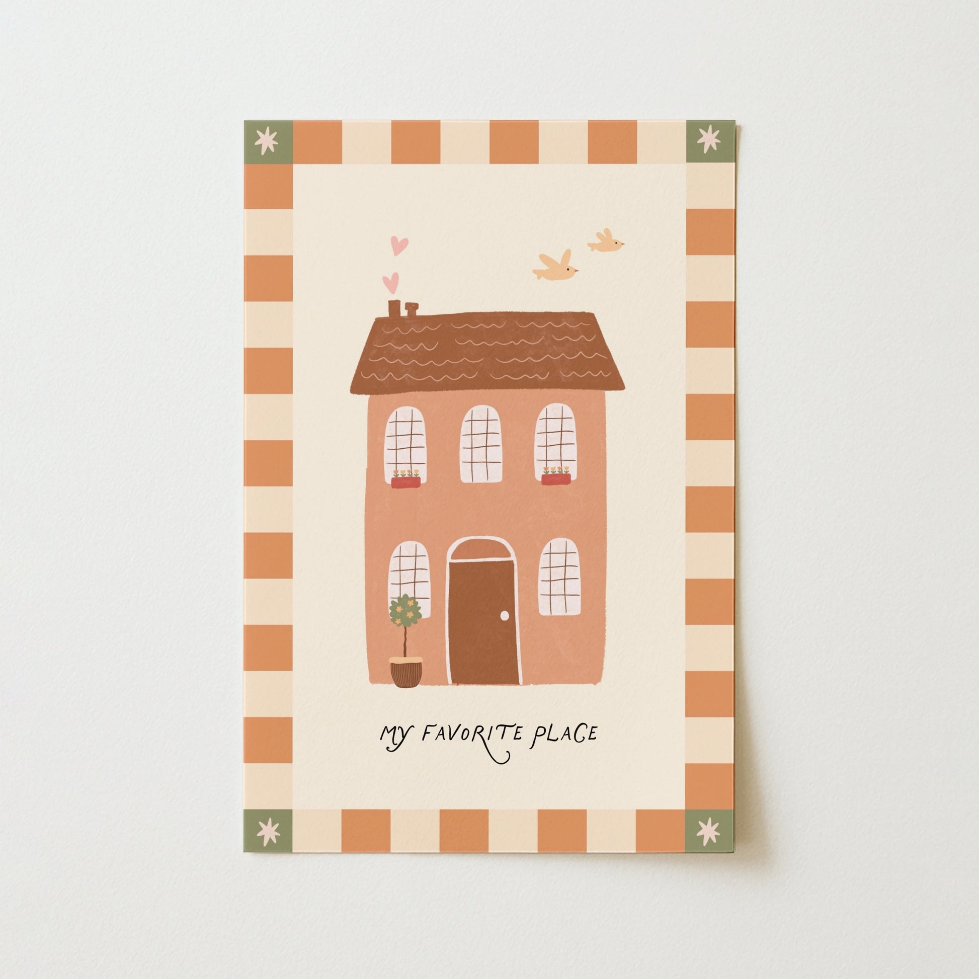 Stampa illustrata Casa accogliente