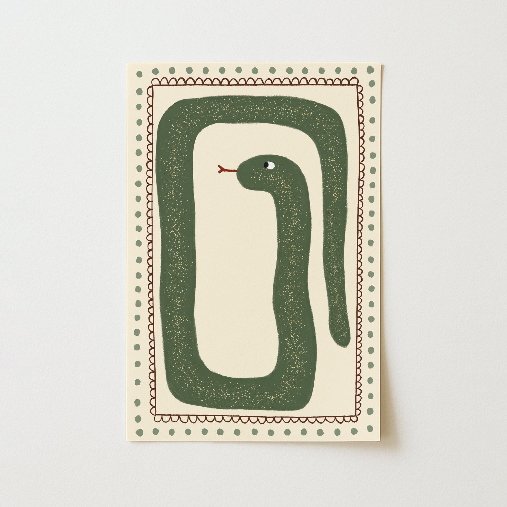 Playful Reptile Illustration