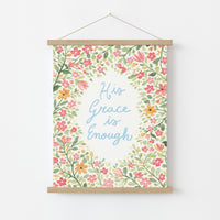 Floral Spring Scripture Print, Christian Wall Decor