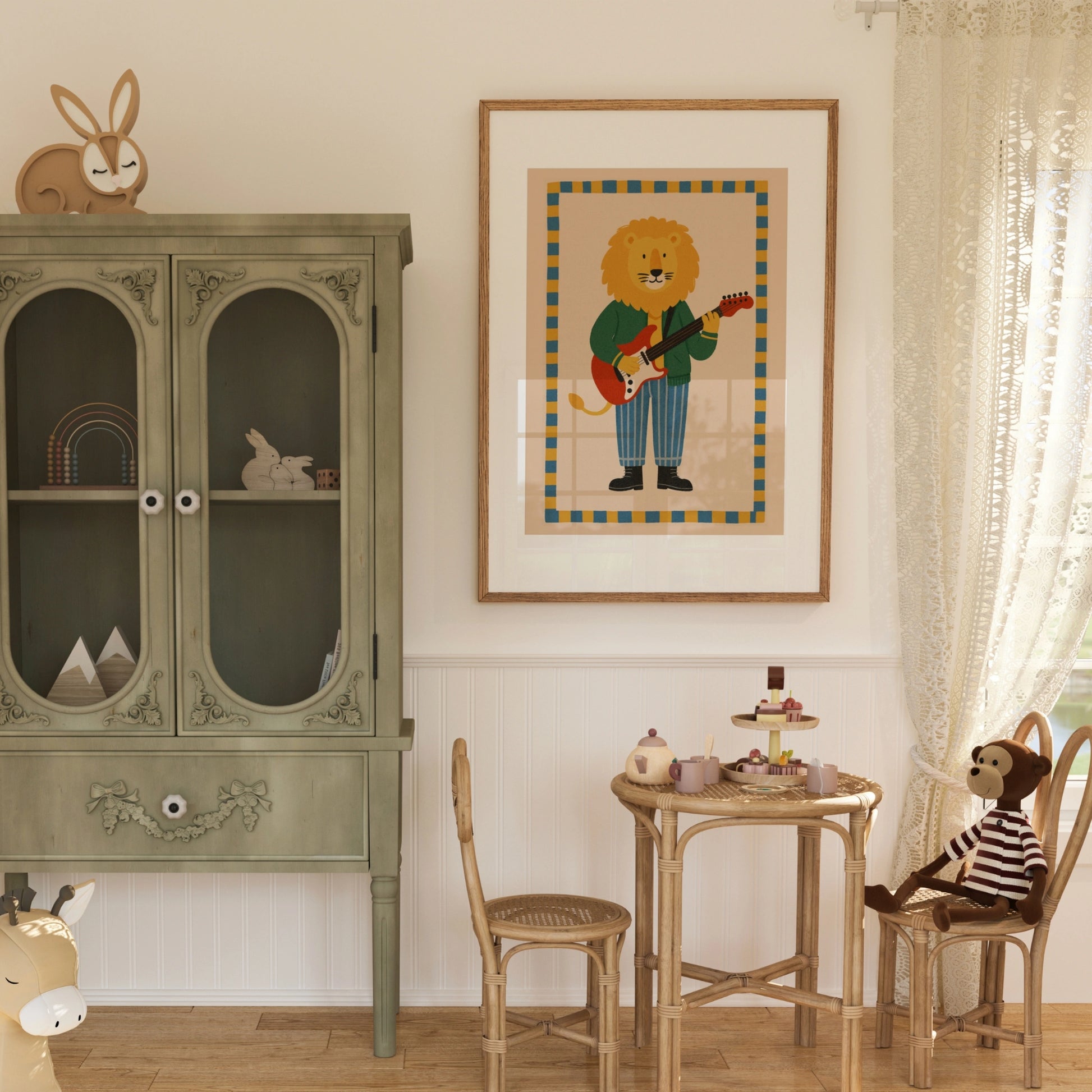 Rockstar Lion Nursery Print