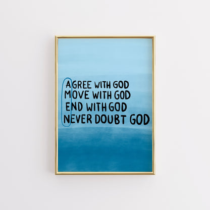 Agree with God – Christian Wall Art