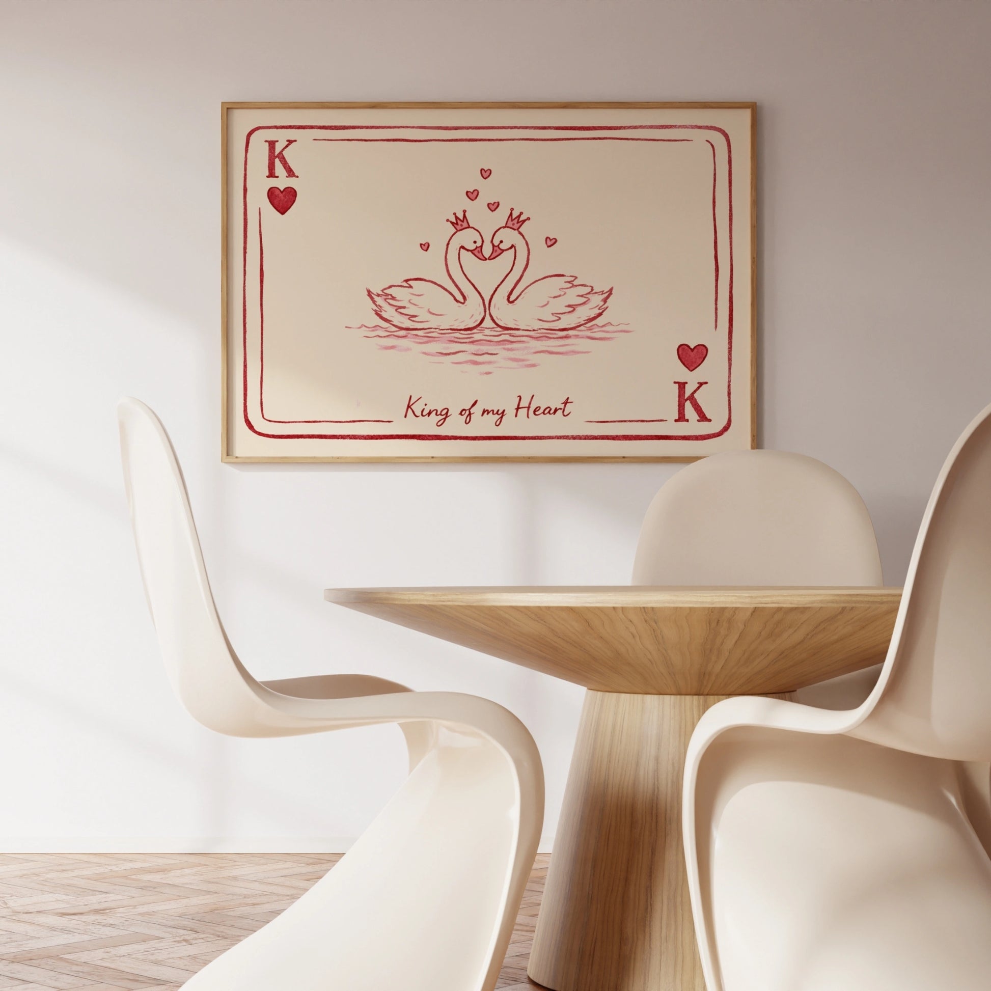 Illustration romantique d'un cygne