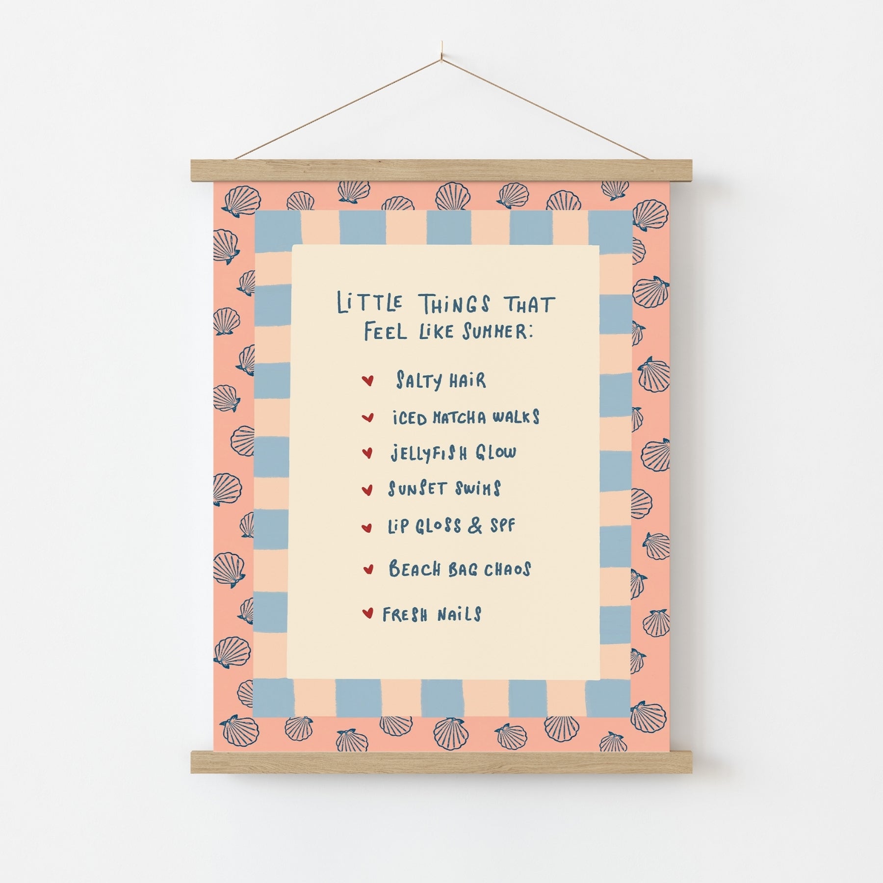 Preppy Summer Decor, Coastal Wall Decor